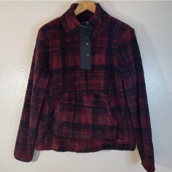 Eddie Bauer Buffalo Plaid Teddy Pullover Sweater - Picture 3 of 6